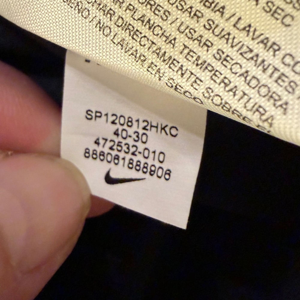Nike Golf Dri-FIT Mens Black Flat Front Performance Pants 472532-010 40x30 - Picture 8 of 9